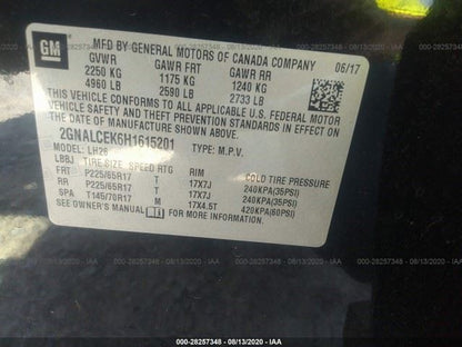 Automatic Transmission FWD 2.4L Fits 15-17 EQUINOX 553334