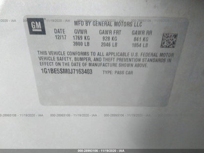 Automatic Transmission Gasoline Fits 17-18 CRUZE 547748