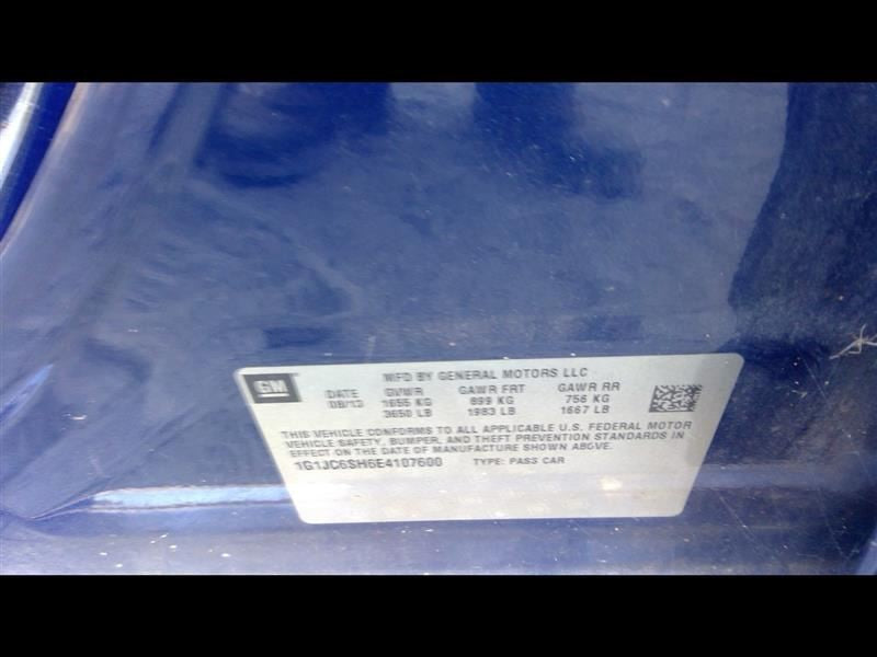 Passenger Corner/Park Light Fog-driving Ltz Fits 12-16 SONIC 703077