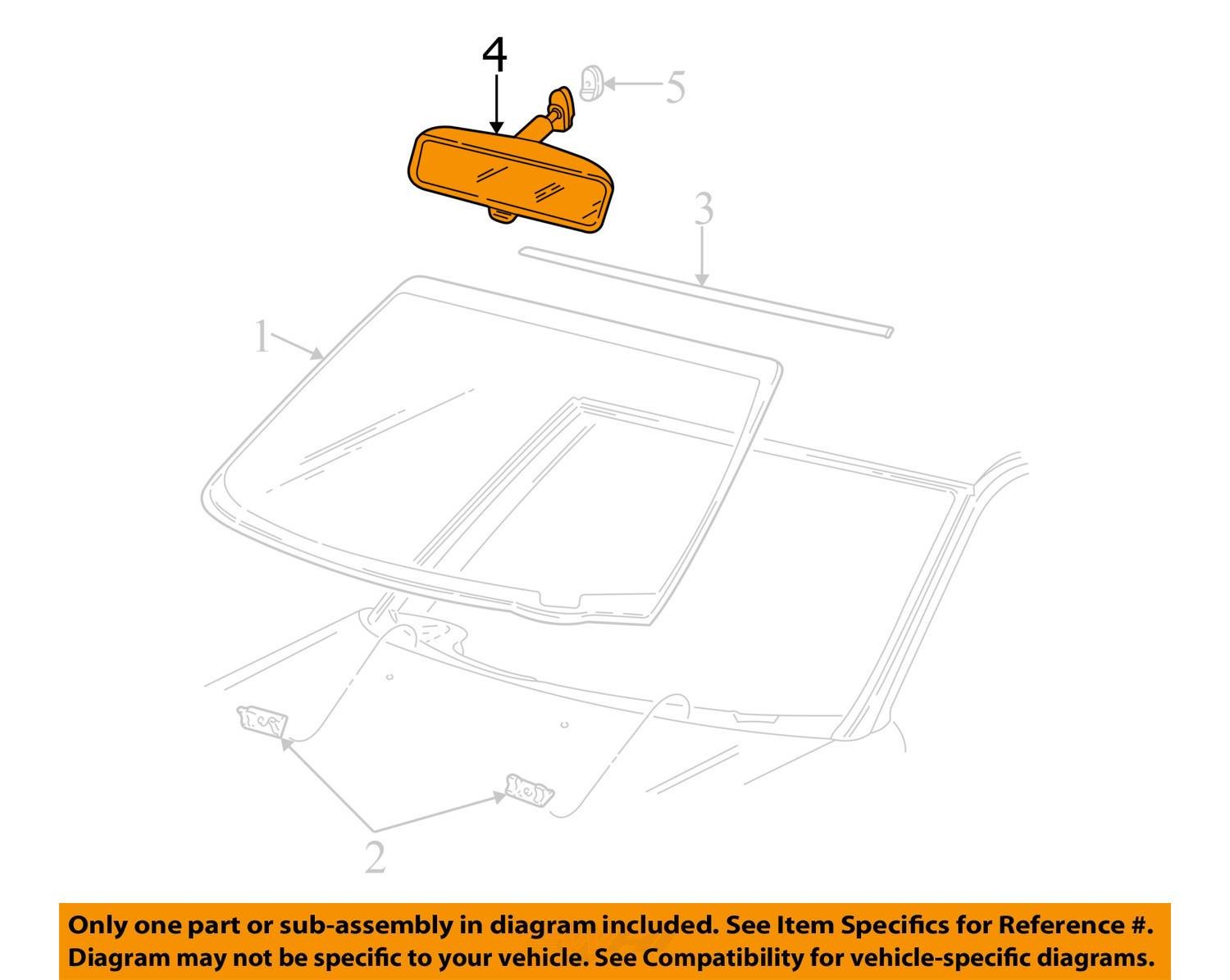 Rear View Mirror Manual Dimming Fits 00-06 EXPEDITION 956593