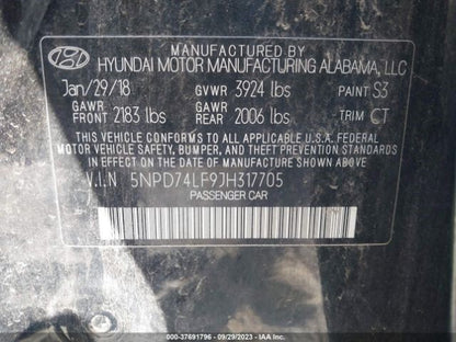 Driver Side View Mirror Power Sedan Without Heated Fits 17-20 ELANTRA 1046709