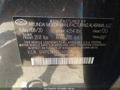 Driver Left Grille Lower Outer US Built Fits 20 SONATA 878562