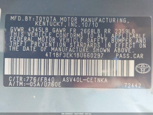 Info-GPS-TV Screen Display Screen Clock Fits 07-11 CAMRY 1126371