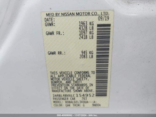 Driver Left Grille Ends Fits 19-22 ALTIMA 1127305