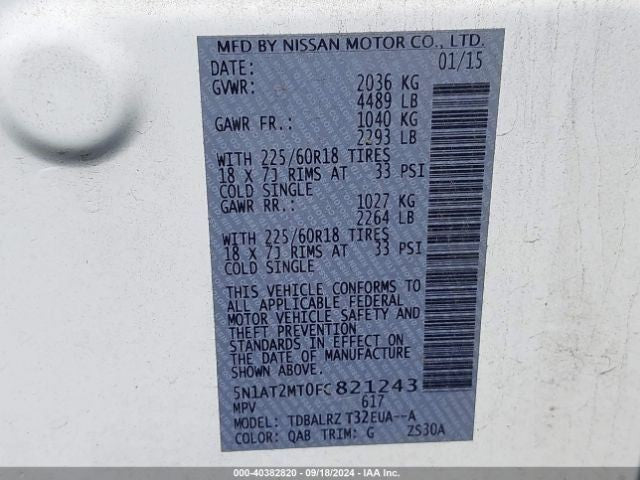Chassis ECM Driver Assist Camera Control VIN 5 Fits 14-16 ROGUE 1087203