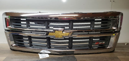 Grille Chrome Surround Black Bars Fits 14-15 SILVERADO 1500 PICKUP 1130675