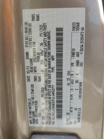 Alternator VIN 9 8th Digit Turbo With Heated Seats Fits 13-20 FUSION 1123721