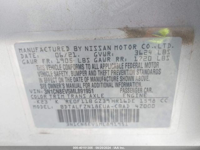 Fuel Pump Assembly 1.6L Fits 20 VERSA 1080642