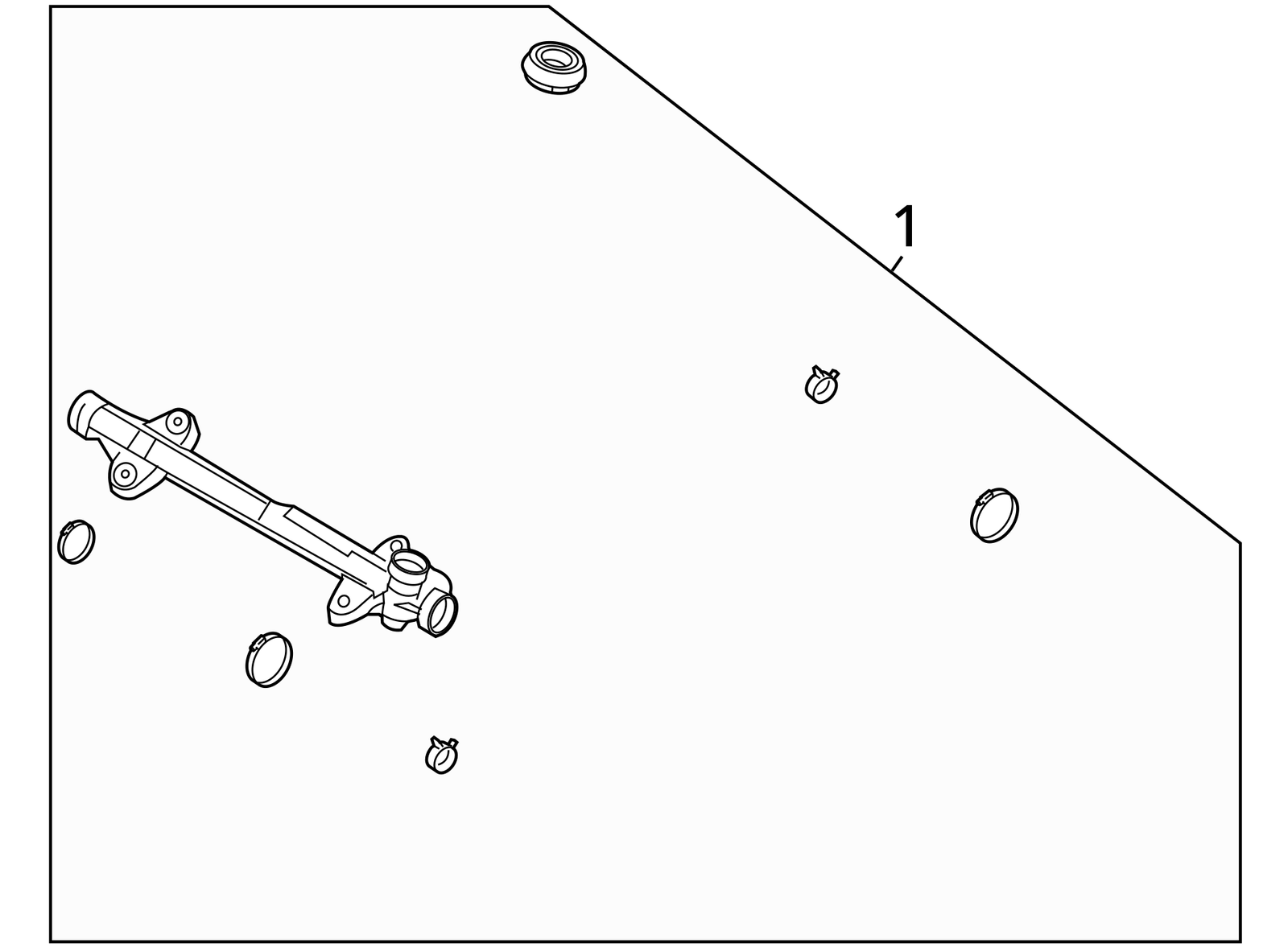 Steering Gear/Rack Power Rack & Pinion Sedan Fits 14-16 ELANTRA 586401