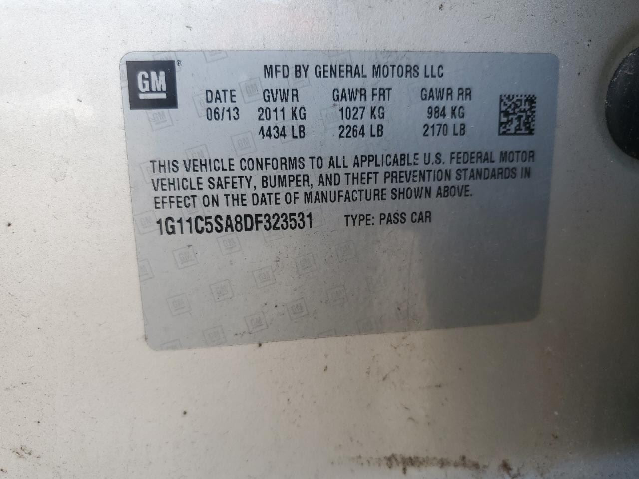 Alternator 130 Amp Opt KG8 Fits 14-17 REGAL 1117805