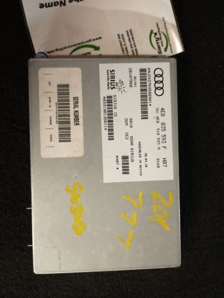 Audio Equipment Radio Satellite Control Sirius Fits 06-11 AUDI A6 542910