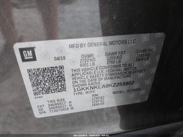 Driver Left Rear Side Door Fits 17-23 ACADIA 1129846