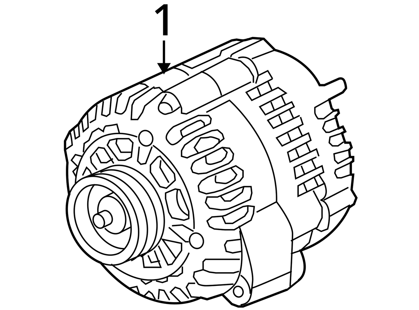 Alternator 160 Amp Opt KW1 Fits 07-14 ESCALADE 1124812