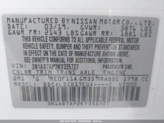 Chassis ECM Body Control BCM Above Steering Column Fits 19 SENTRA 1079993