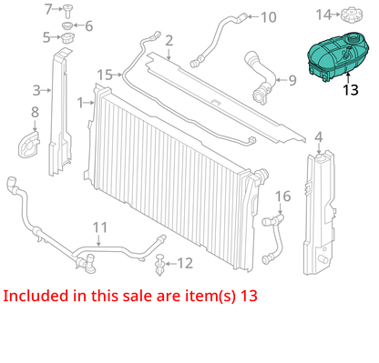 Coolant Reservoir Fits 14-18 BMW 328i 1080304