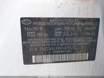 Driver Sun Visor Sedan Without Sunroof Fits 17-20 ELANTRA 965504