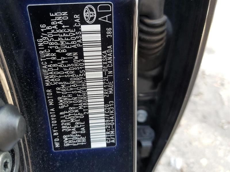 Passenger Right Sun Visor Sedan Fits 17-19 COROLLA 1078636