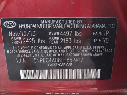 Passenger Sun Visor Illuminated Glass Roof VIN B Fits 12-14 SONATA 1118320