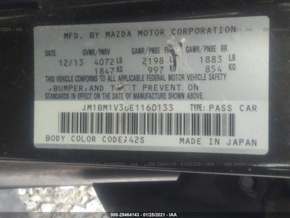 Automatic Transmission 6 Speed 2.5L Fits 14 MAZDA 3 568685