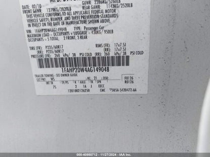 Power Brake Booster Thru 11/07/10 Fits 10-11 FLEX 1095096