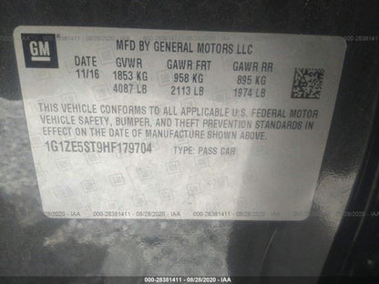 Transmission 1.5L Fits 16-18 MALIBU 532638