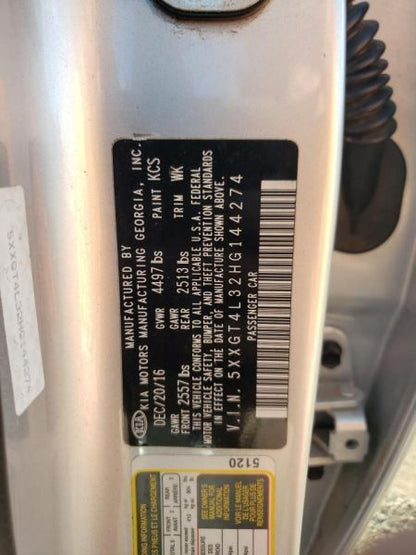 Passenger Tail Light Incandescent Fits 16-20 OPTIMA 745228